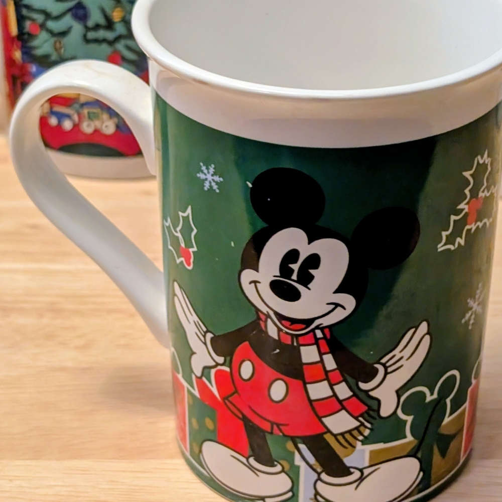 Disney Mickey Mouse Holiday Mug - Green and White